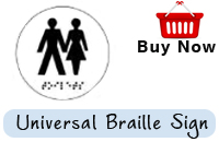 Universal WC Door Sign Tactile and Braille Picogram
