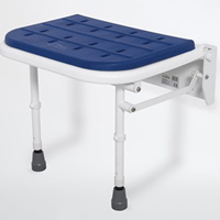 Padded Wall Mounted Folding Shower Seat With Legs