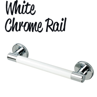 White Chrome Grab Rail