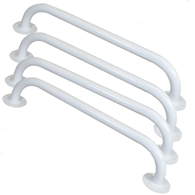 Grab Rail 25mm Tube White Steel 600mm Four Pack 