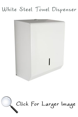 White Steel Paper Hand Towel Dispenser