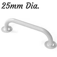 Grab Rail White Steel 25mm Diameter