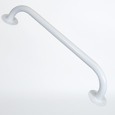 Round End White Steel Rail - 25mm dia. tube 