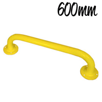 Yellow Steel Grab Rail 600mm 35mm Tube Dia