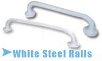 Grab Rail In White Steel